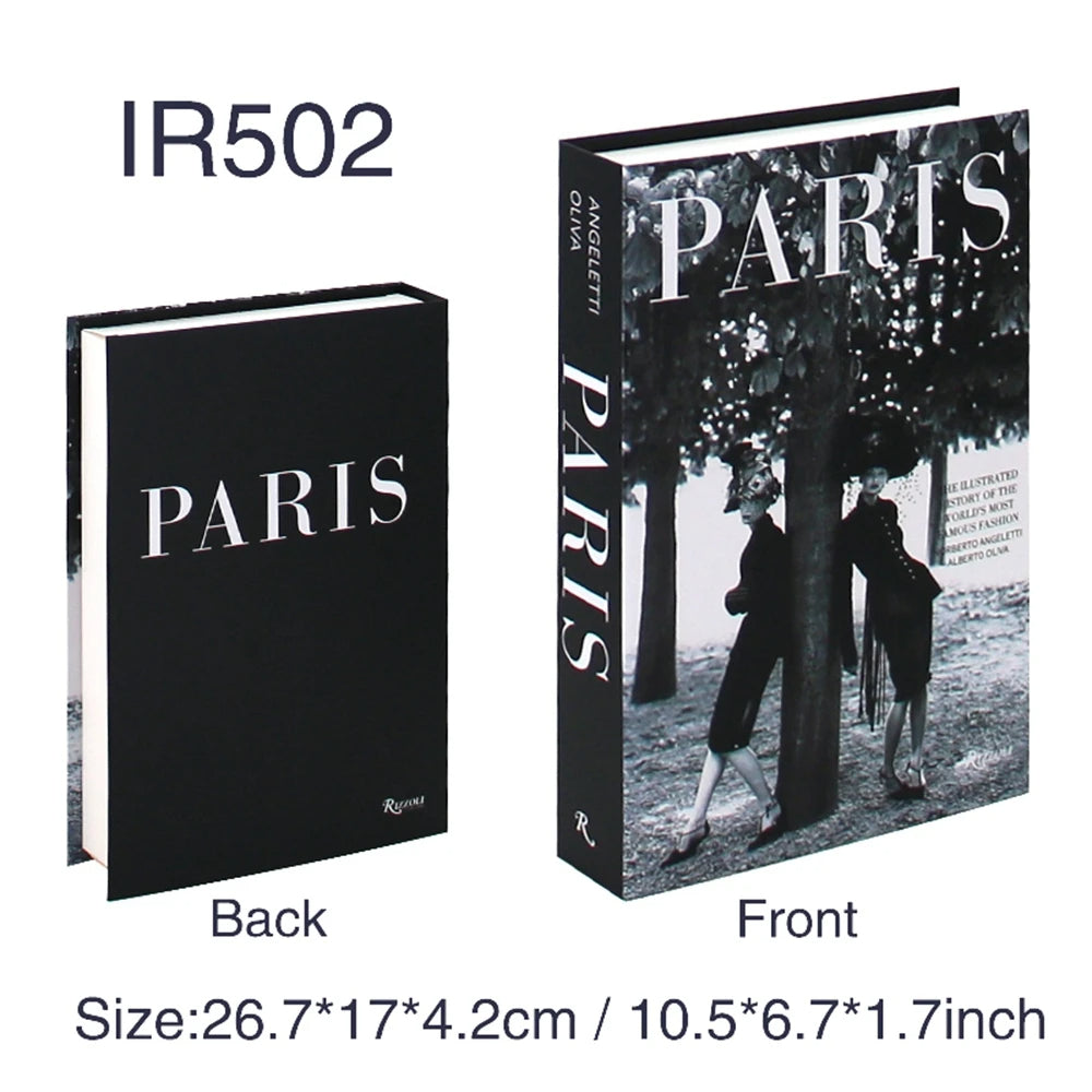 Fashion-Inspired Faux Book Storage Boxes – Elegant Decorative Accents for Home & Office