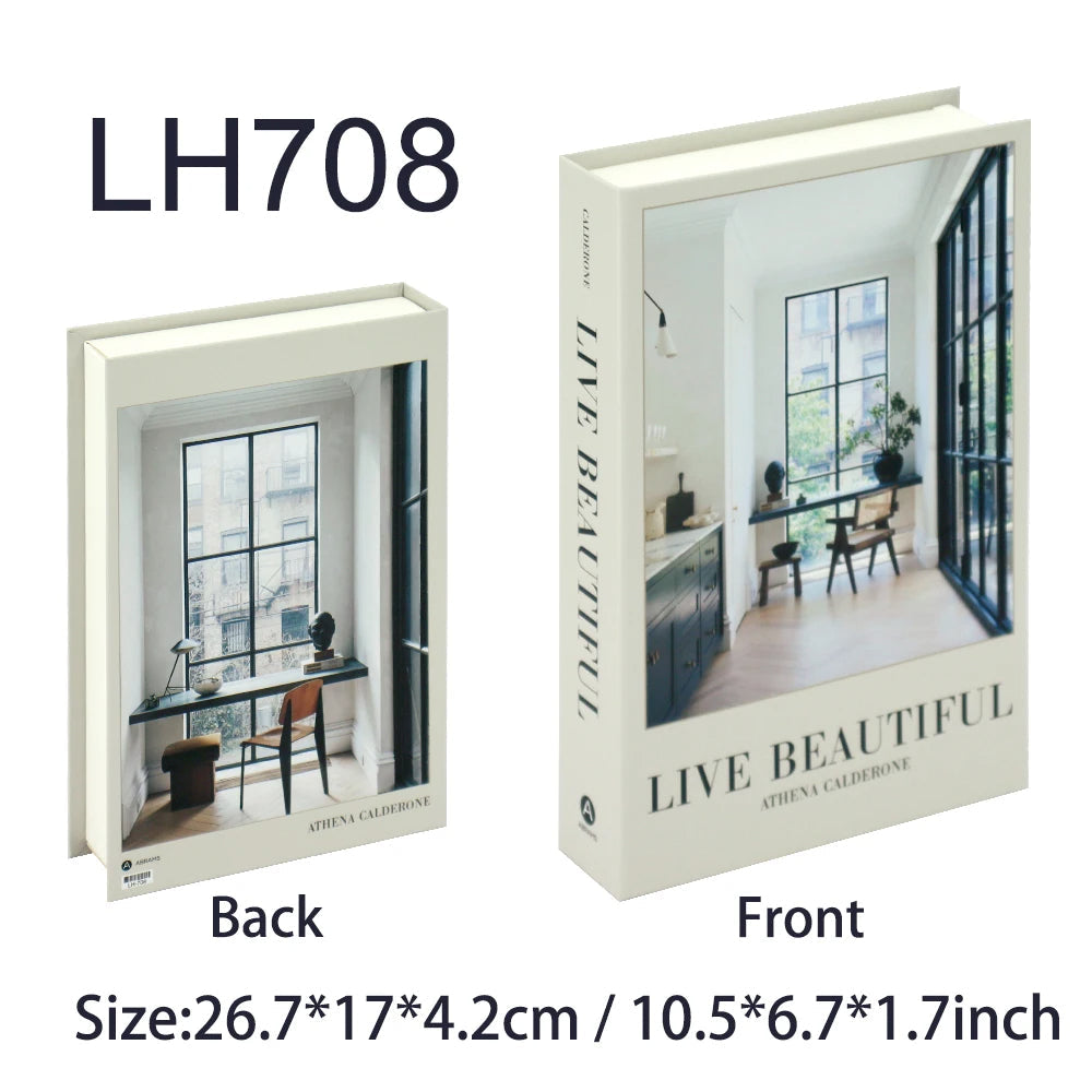 Fashion-Inspired Faux Book Storage Boxes – Elegant Decorative Accents for Home & Office