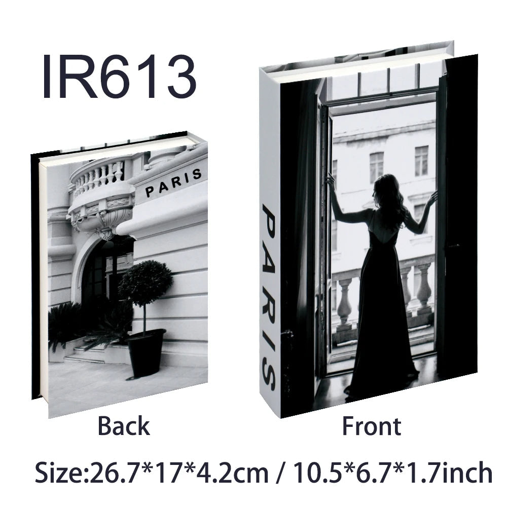 Fashion-Inspired Faux Book Storage Boxes – Elegant Decorative Accents for Home & Office