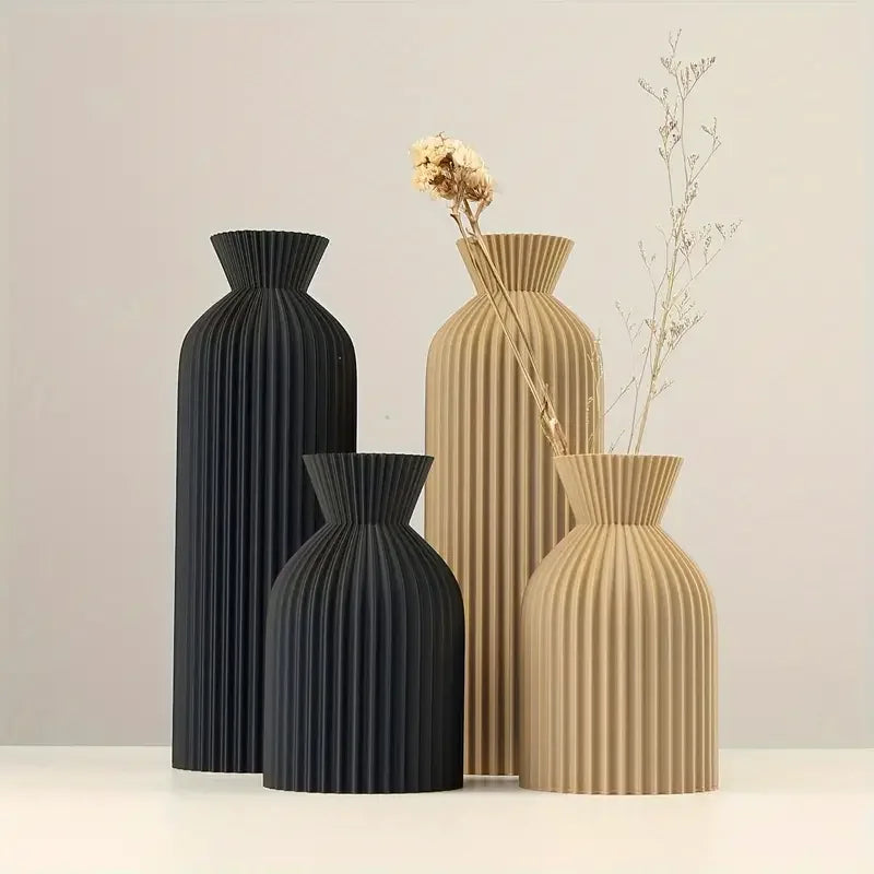 Modern Fluted Vases – Elegant Decorative Centrepieces for Home & Office