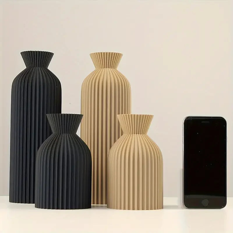 Modern Fluted Vases – Elegant Decorative Centrepieces for Home & Office