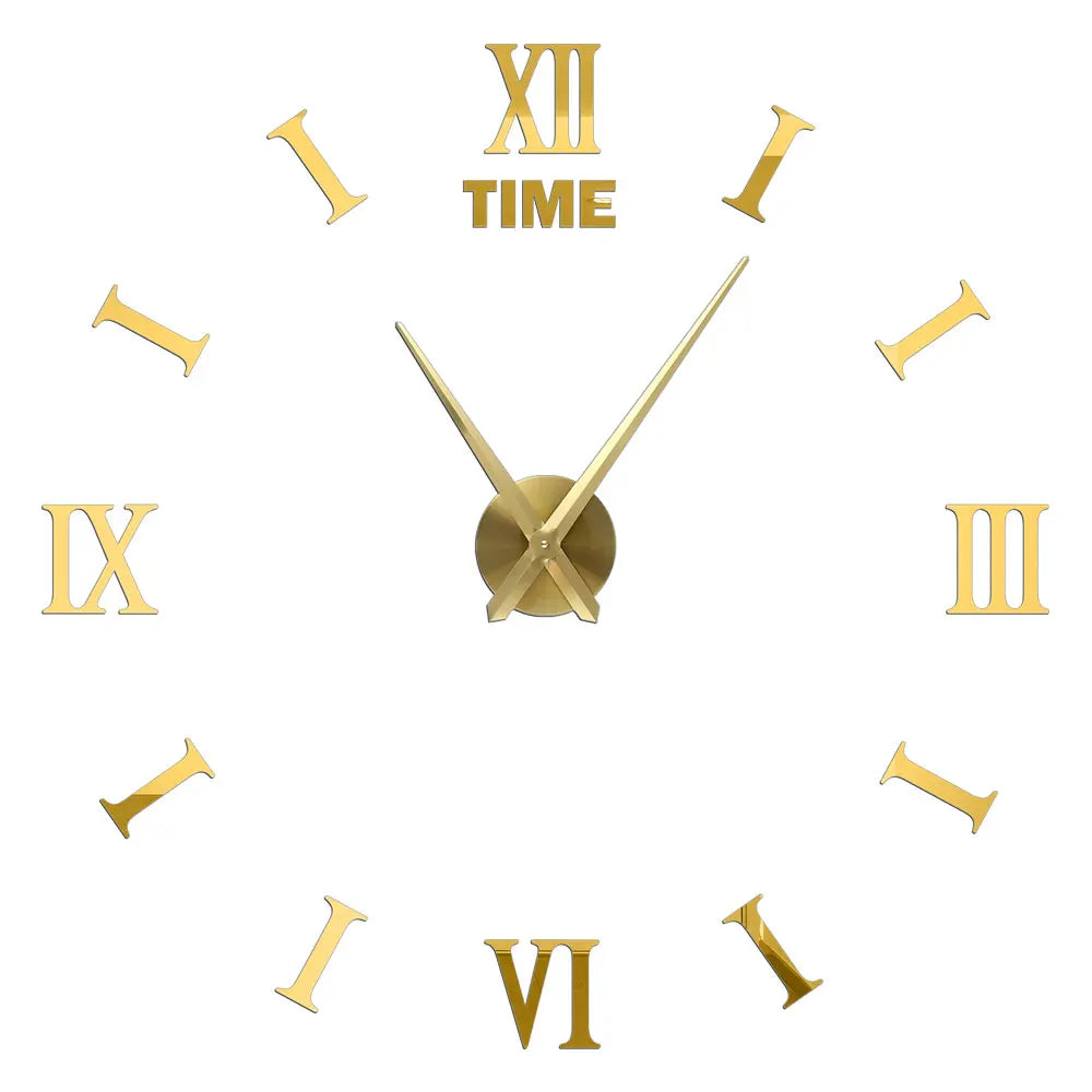 DIY 3D Self-Adhesive Mirrored Acrylic Wall Clock – Modern Frameless Timepiece for Home & Office