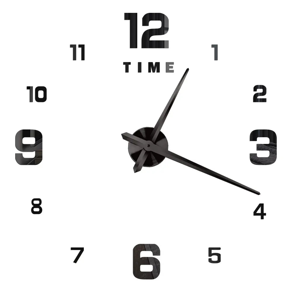 DIY 3D Self-Adhesive Mirrored Acrylic Wall Clock – Modern Frameless Timepiece for Home & Office
