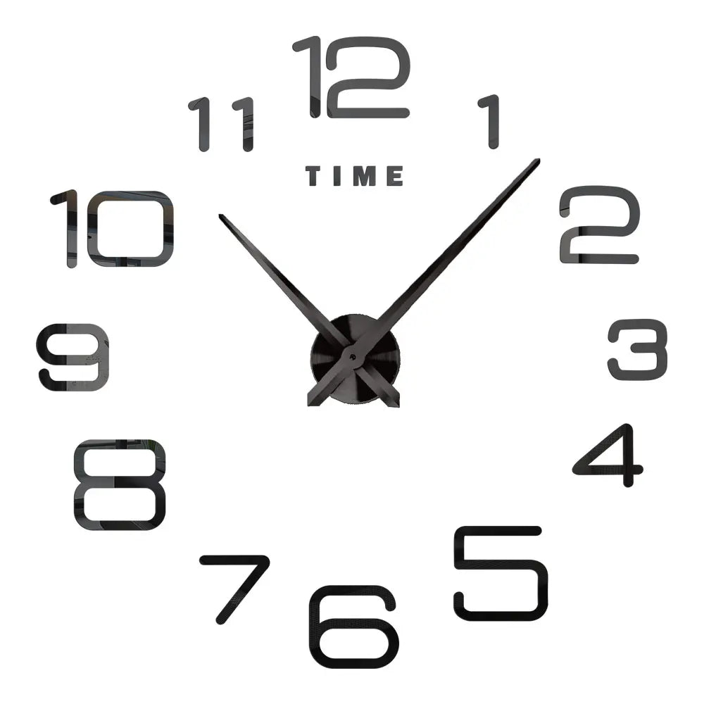 DIY 3D Self-Adhesive Mirrored Acrylic Wall Clock – Modern Frameless Timepiece for Home & Office
