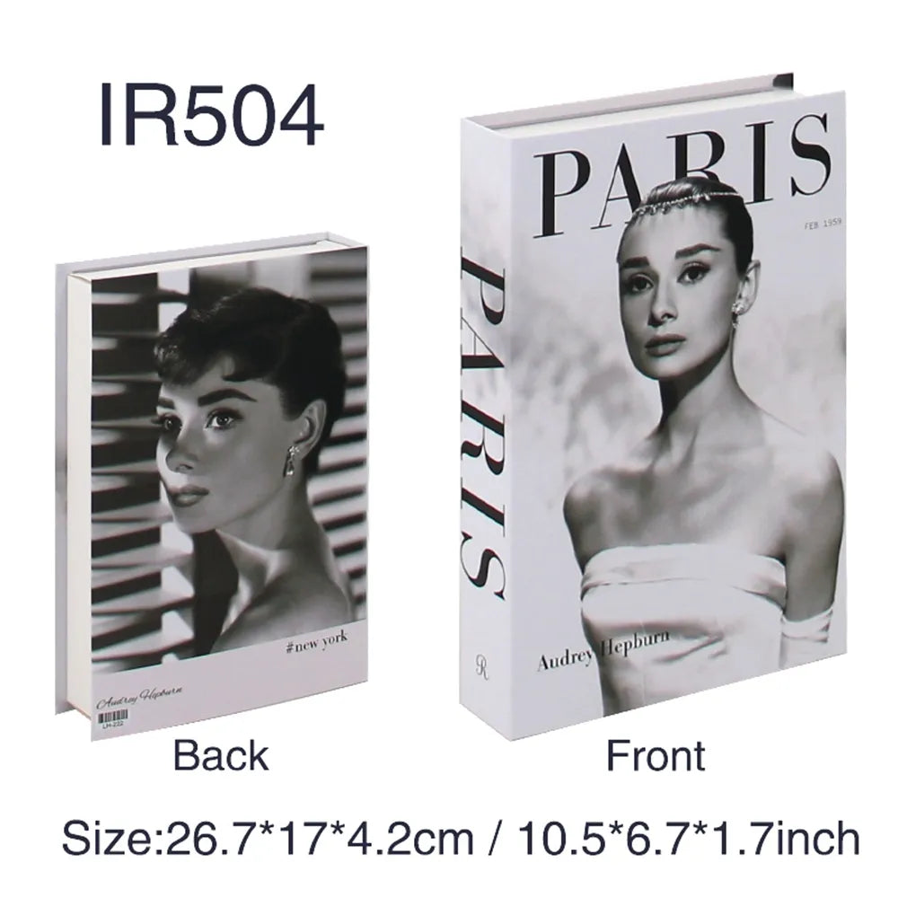 Fashion-Inspired Faux Book Storage Boxes – Elegant Decorative Accents for Home & Office