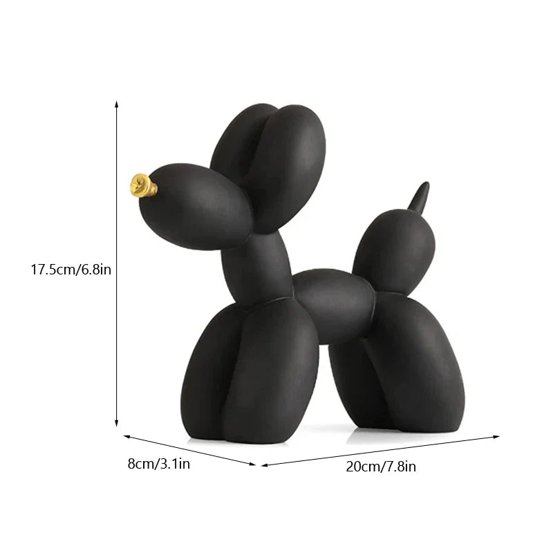 Colorful Balloon Dog Figurines – Artistic Resin Sculptures for Modern Home & Office Décor