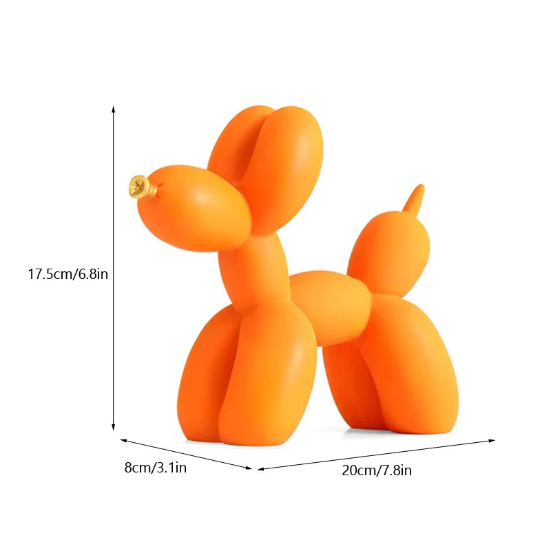 Colorful Balloon Dog Figurines – Artistic Resin Sculptures for Modern Home & Office Décor