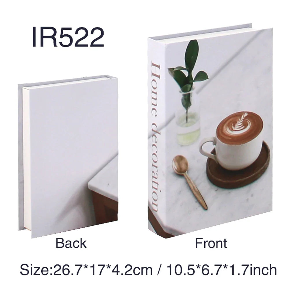 Fashion-Inspired Faux Book Storage Boxes – Elegant Decorative Accents for Home & Office