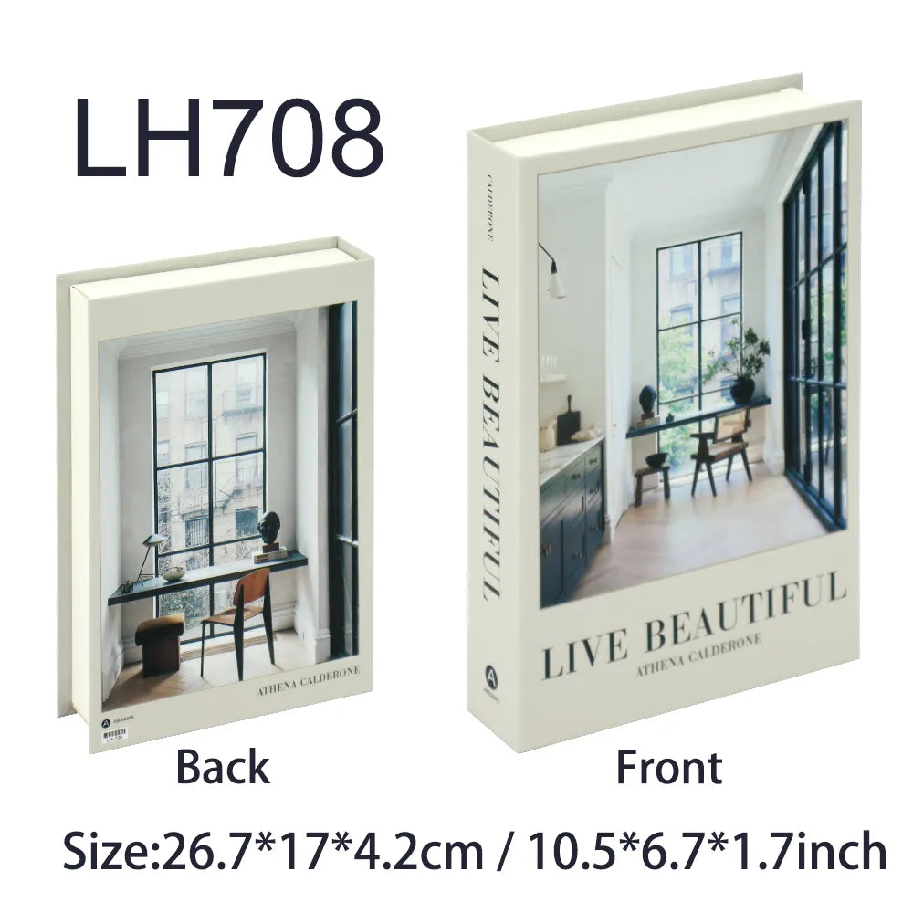 Fashion-Inspired Faux Book Storage Boxes – Elegant Decorative Accents for Home & Office