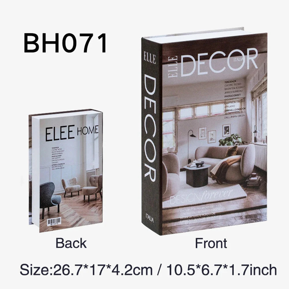 Fashion-Inspired Faux Book Storage Boxes – Elegant Decorative Accents for Home & Office