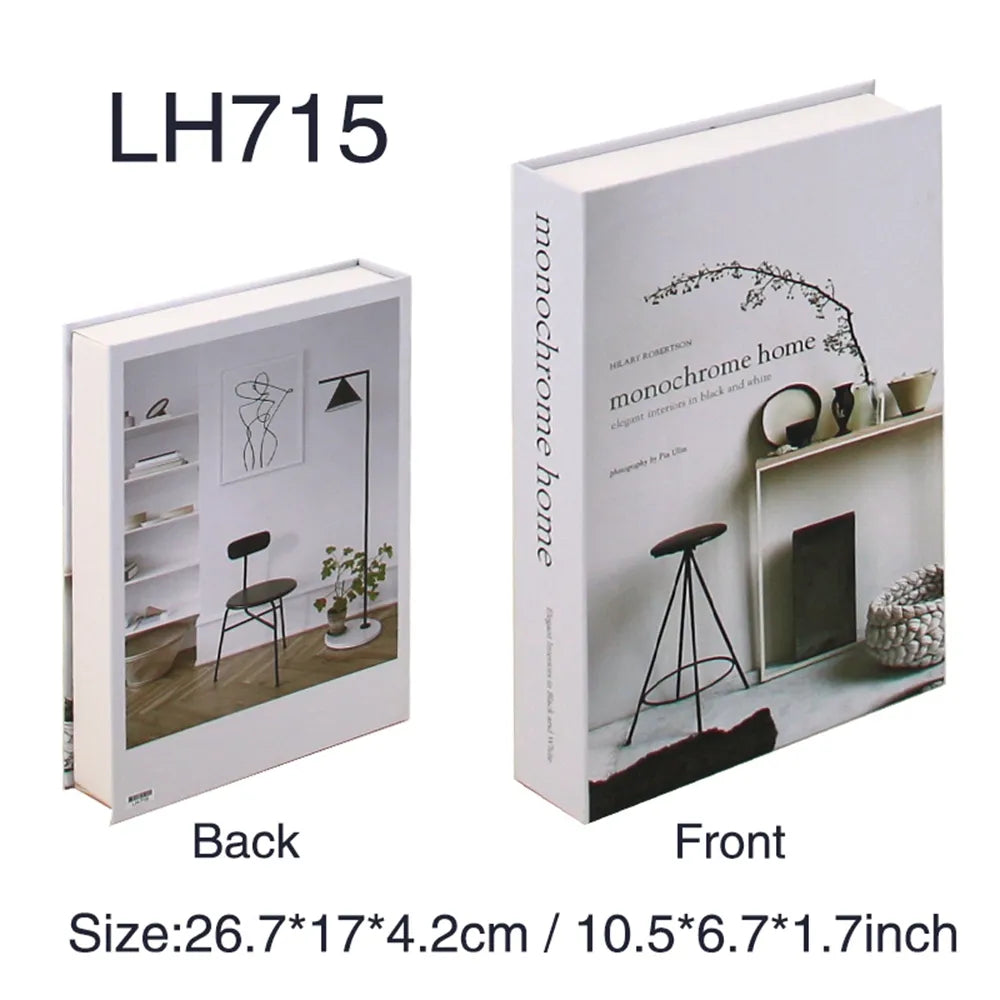 Fashion-Inspired Faux Book Storage Boxes – Elegant Decorative Accents for Home & Office