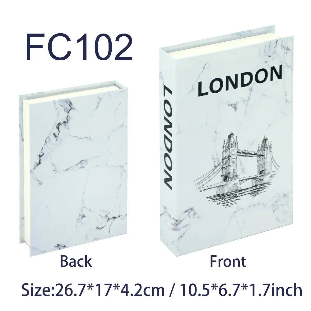 Fashion-Inspired Faux Book Storage Boxes – Elegant Decorative Accents for Home & Office