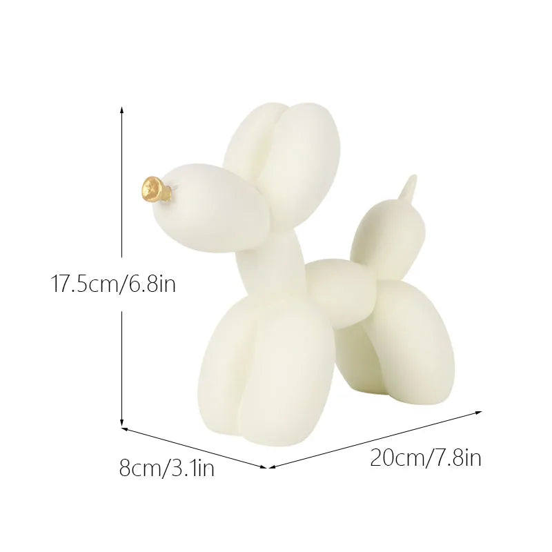 Colorful Balloon Dog Figurines – Artistic Resin Sculptures for Modern Home & Office Décor