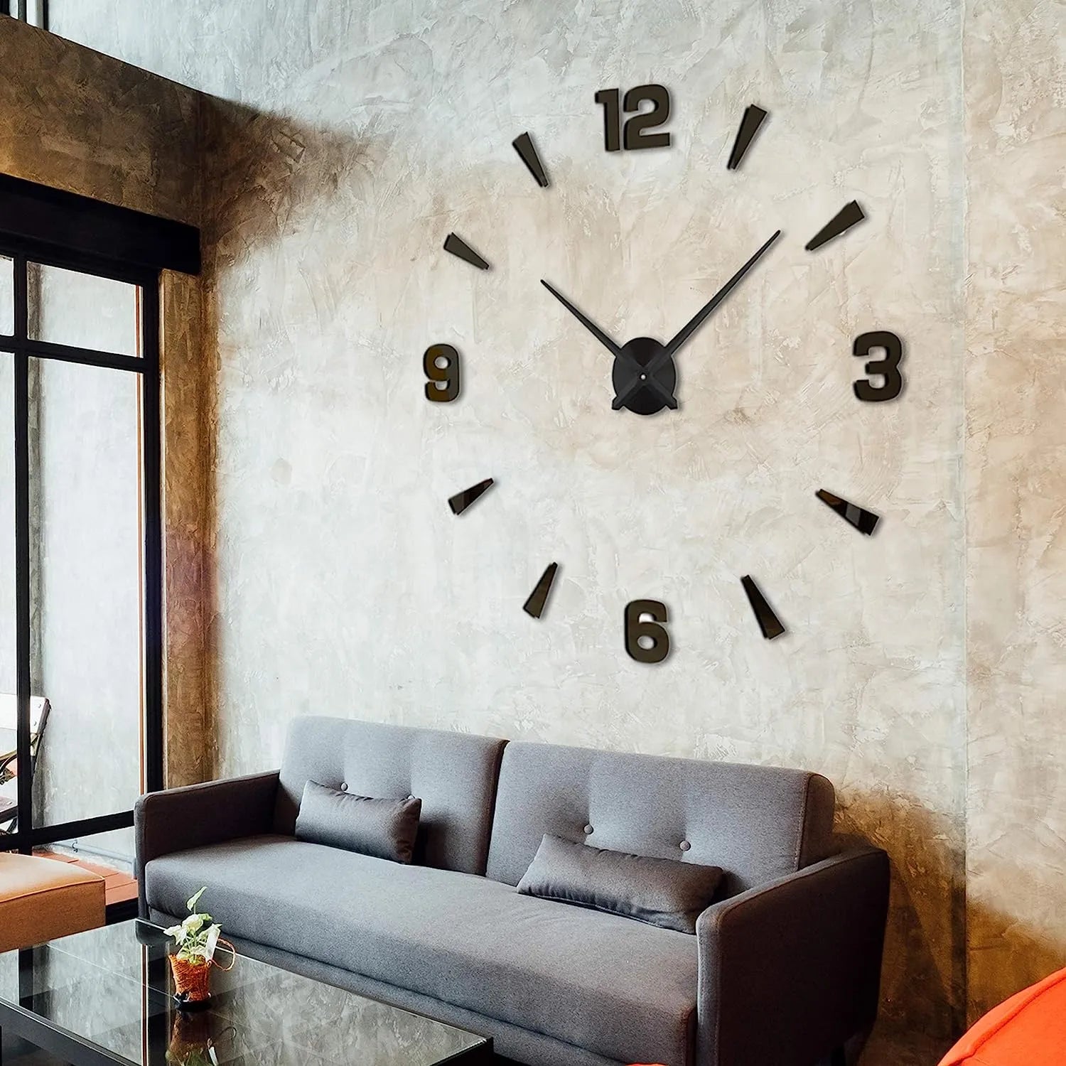 DIY 3D Self-Adhesive Mirrored Acrylic Wall Clock – Modern Frameless Timepiece for Home & Office