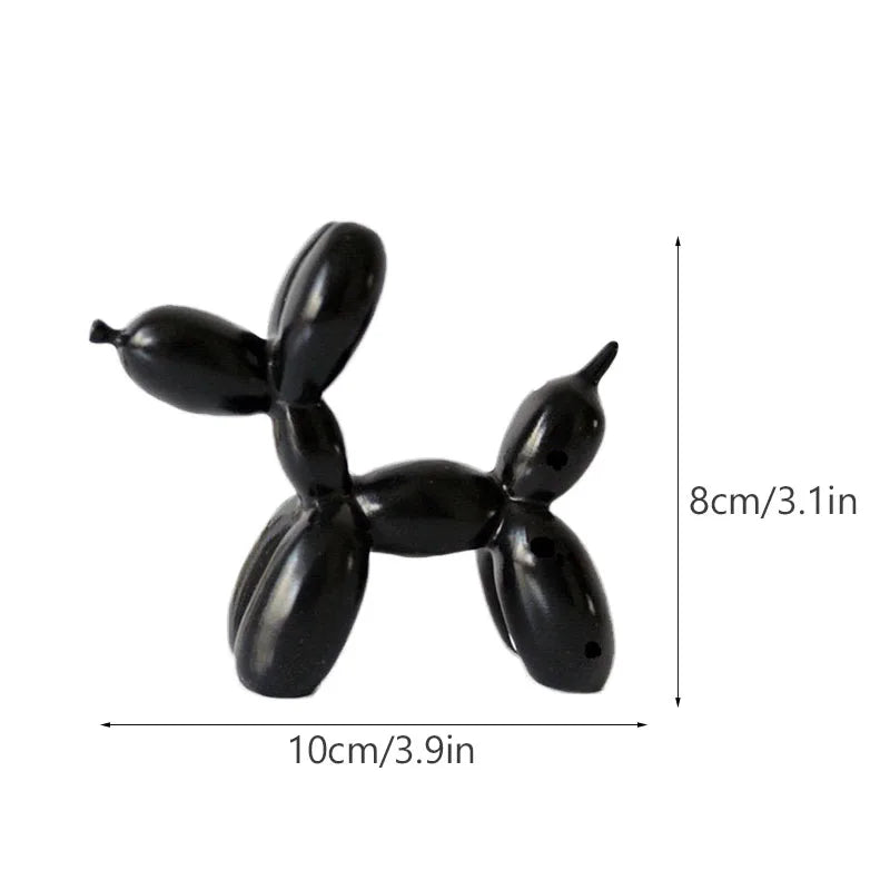 Colorful Balloon Dog Figurines – Artistic Resin Sculptures for Modern Home & Office Décor