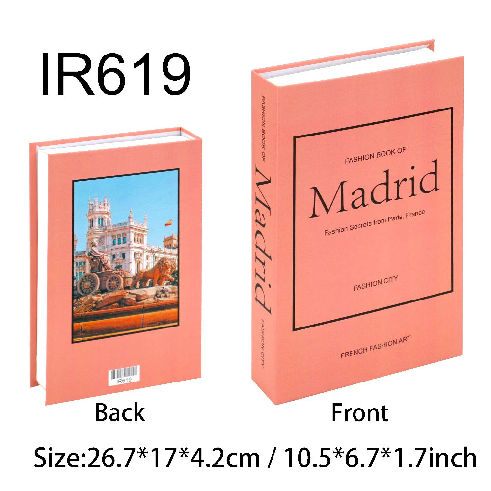 Fashion-Inspired Faux Book Storage Boxes – Elegant Decorative Accents for Home & Office