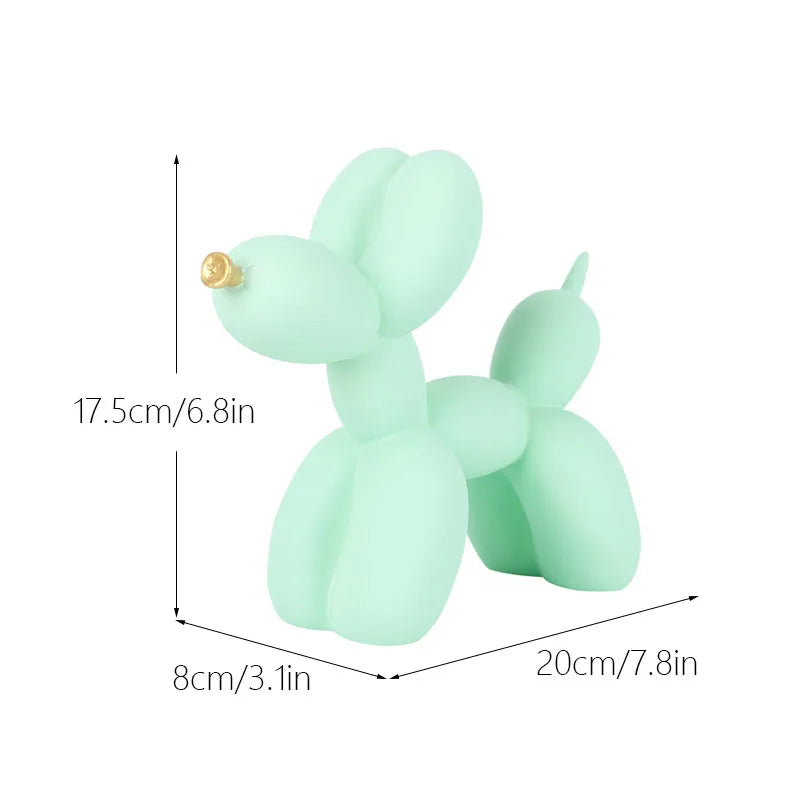 Colorful Balloon Dog Figurines – Artistic Resin Sculptures for Modern Home & Office Décor