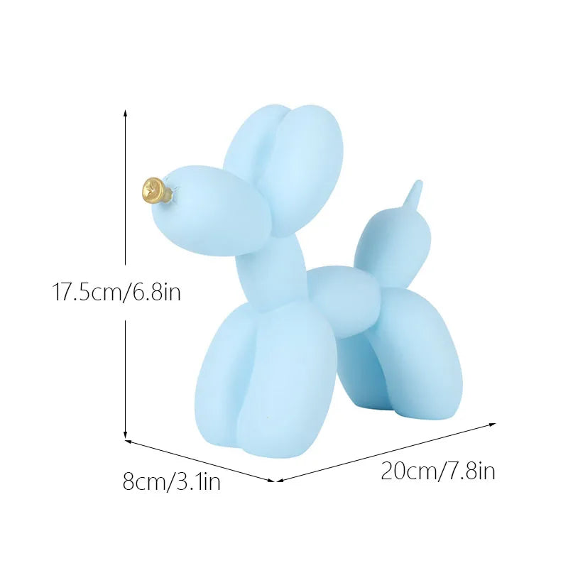 Colorful Balloon Dog Figurines – Artistic Resin Sculptures for Modern Home & Office Décor