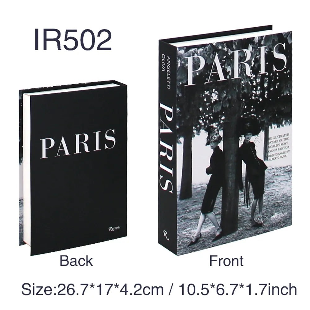 Fashion-Inspired Faux Book Storage Boxes – Elegant Decorative Accents for Home & Office