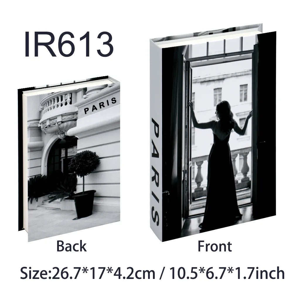 Fashion-Inspired Faux Book Storage Boxes – Elegant Decorative Accents for Home & Office