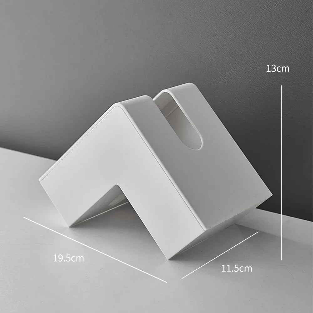 Modern Right-Angle Tissue Box – Minimalist L-Shaped Design for Home & Office