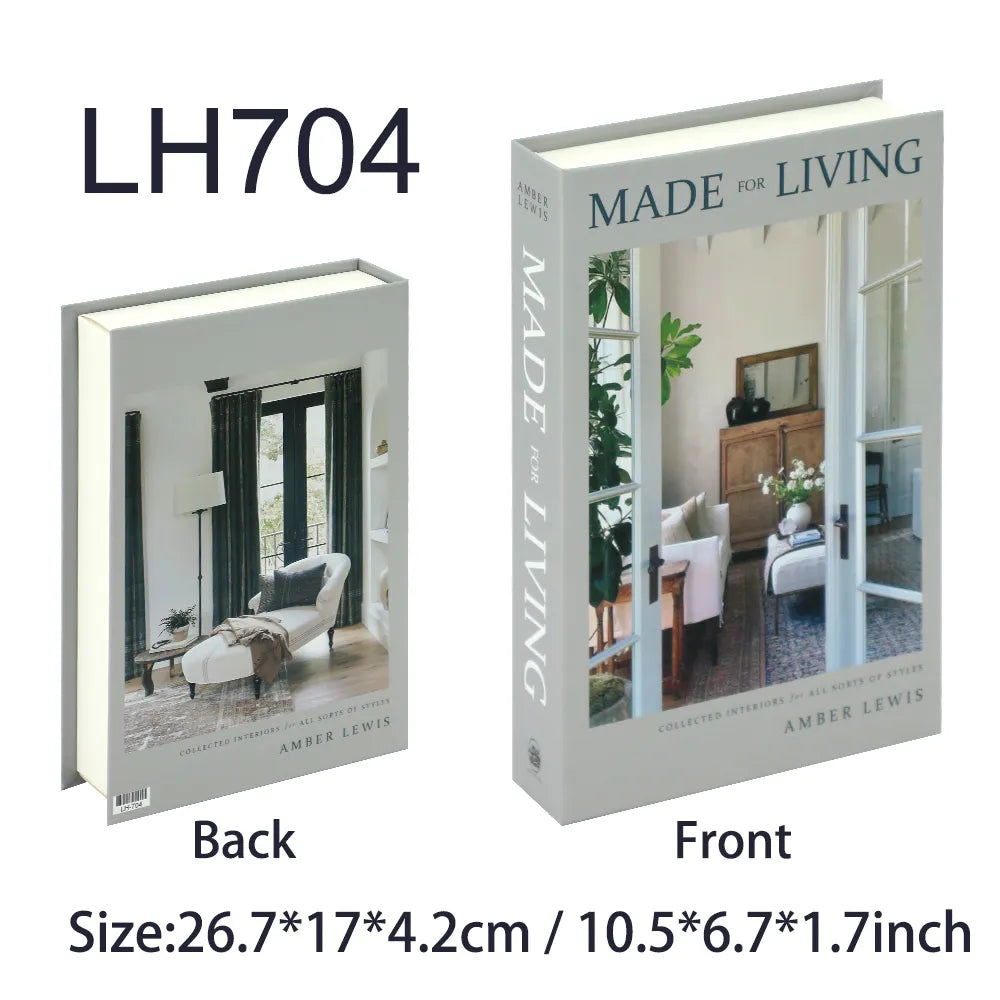 Fashion-Inspired Faux Book Storage Boxes – Elegant Decorative Accents for Home & Office