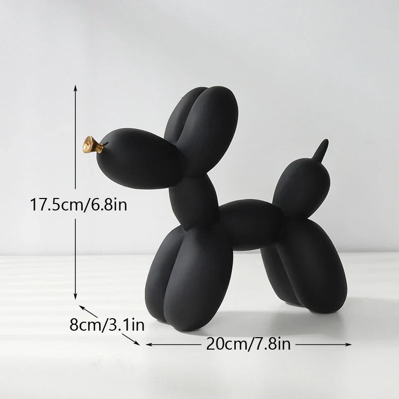 Colorful Balloon Dog Figurines – Artistic Resin Sculptures for Modern Home & Office Décor