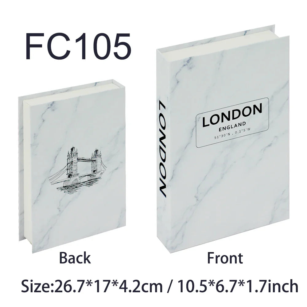 Fashion-Inspired Faux Book Storage Boxes – Elegant Decorative Accents for Home & Office