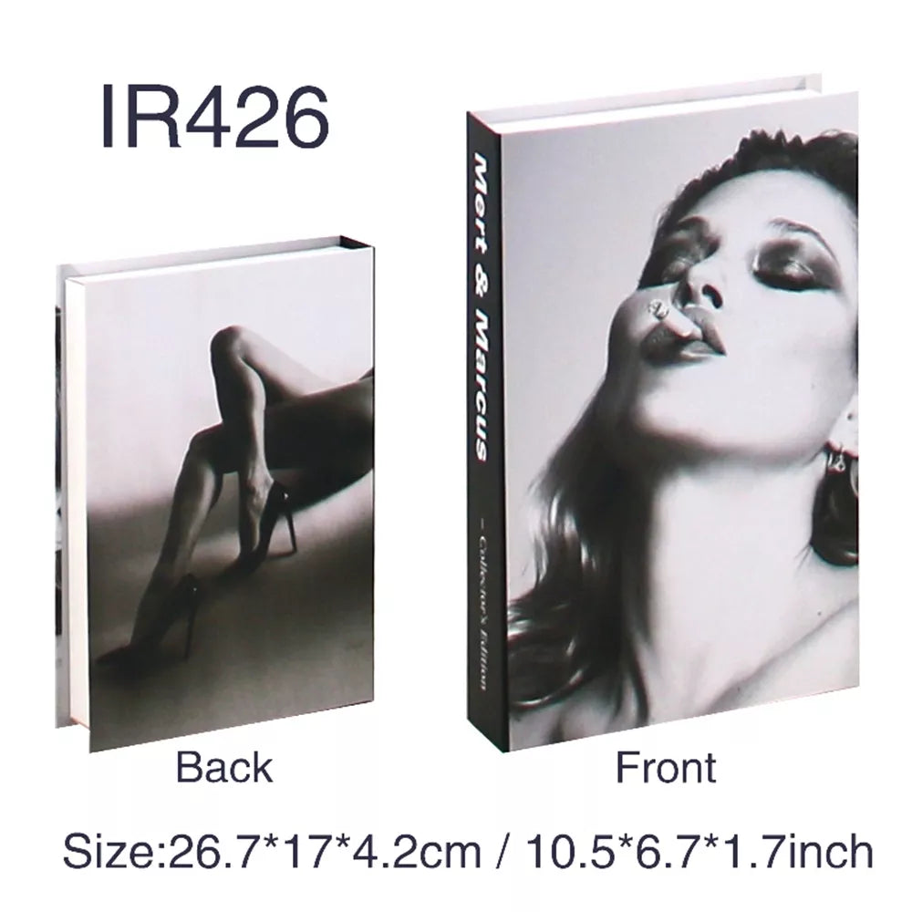 Fashion-Inspired Faux Book Storage Boxes – Elegant Decorative Accents for Home & Office