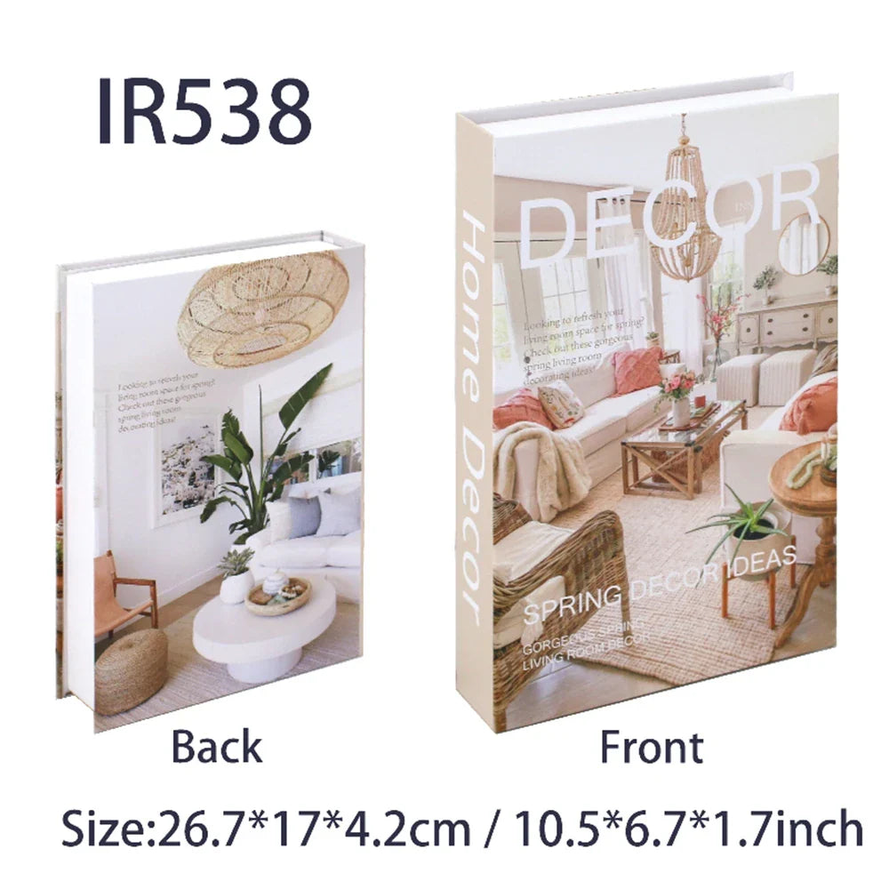 Fashion-Inspired Faux Book Storage Boxes – Elegant Decorative Accents for Home & Office