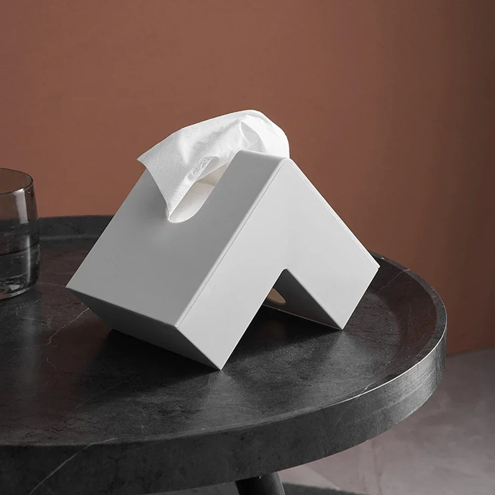 Modern Right-Angle Tissue Box – Minimalist L-Shaped Design for Home & Office
