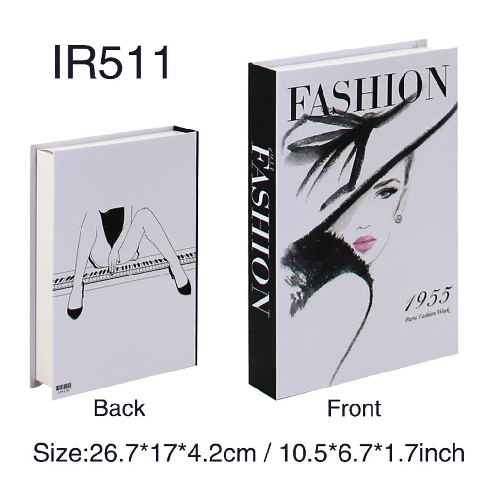 Fashion-Inspired Faux Book Storage Boxes – Elegant Decorative Accents for Home & Office