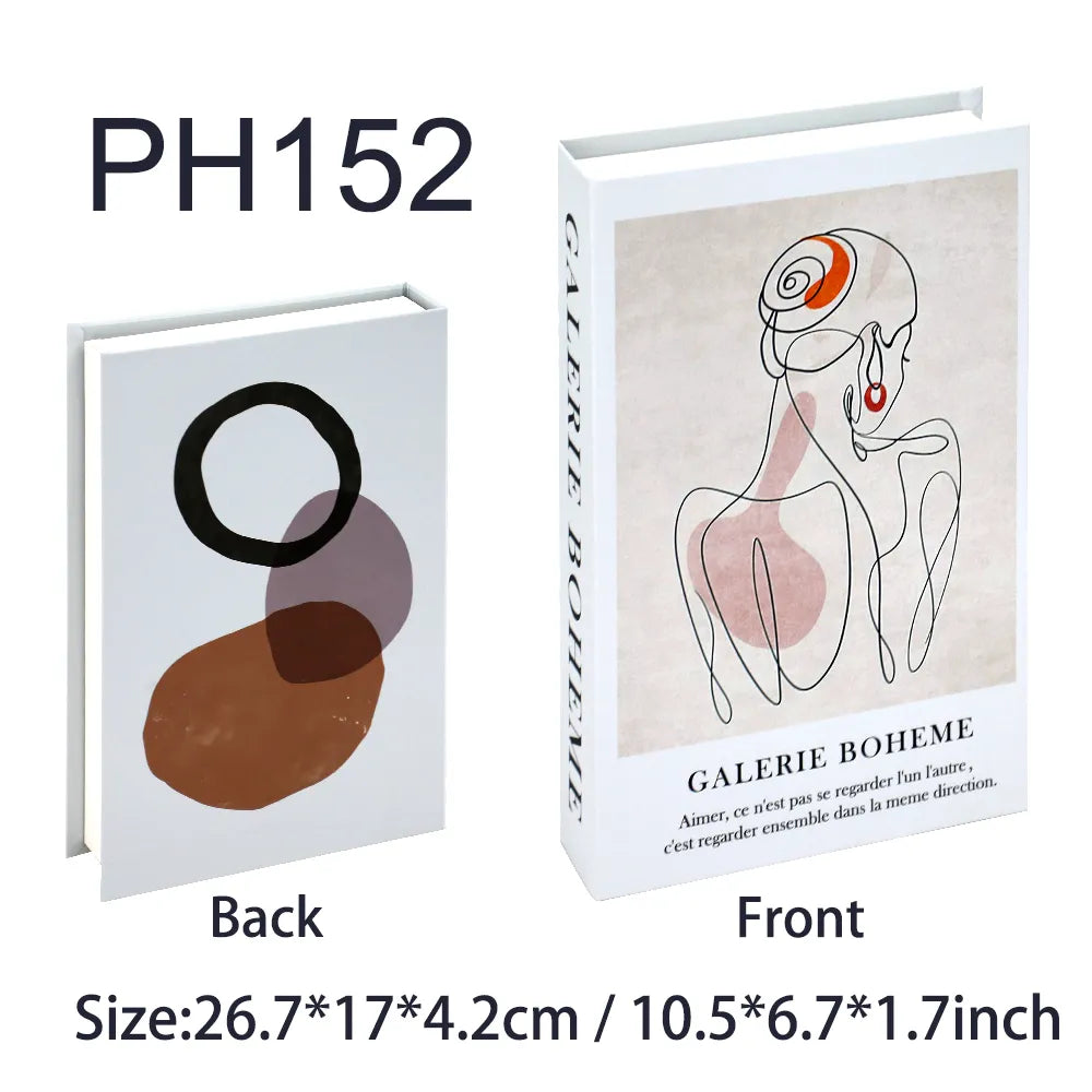 Fashion-Inspired Faux Book Storage Boxes – Elegant Decorative Accents for Home & Office