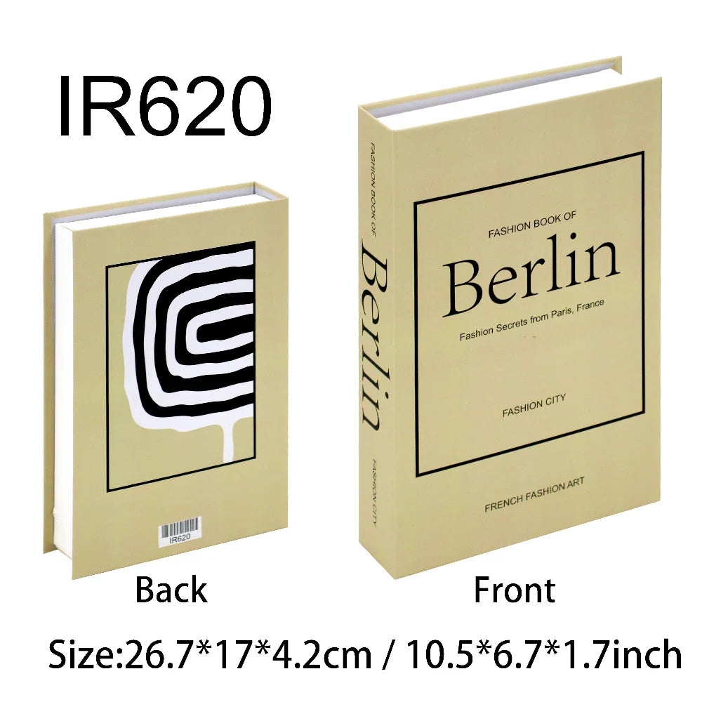 Fashion-Inspired Faux Book Storage Boxes – Elegant Decorative Accents for Home & Office