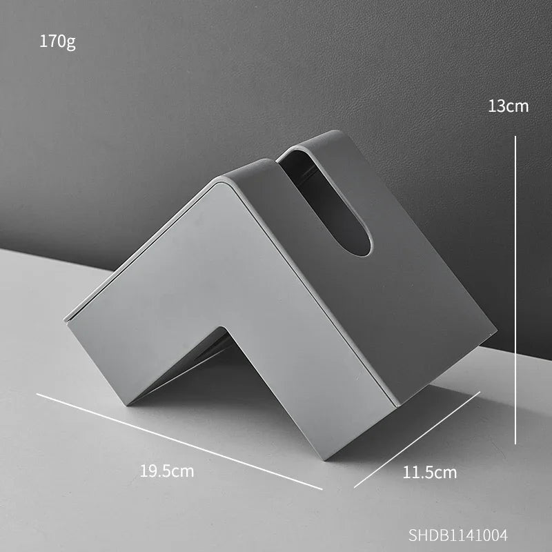 Modern Right-Angle Tissue Box – Minimalist L-Shaped Design for Home & Office