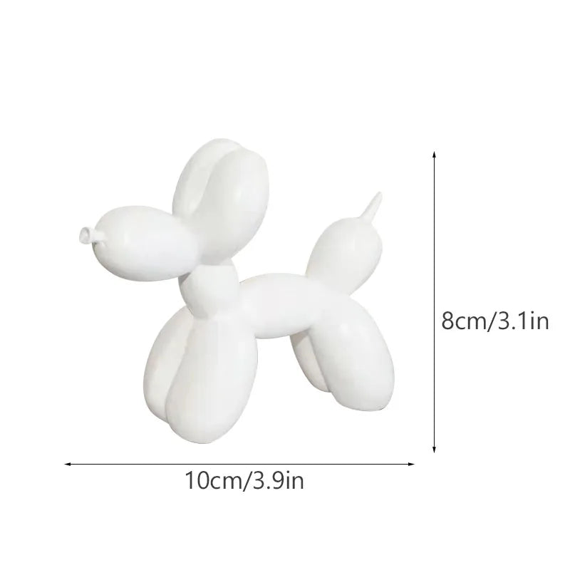 Colorful Balloon Dog Figurines – Artistic Resin Sculptures for Modern Home & Office Décor