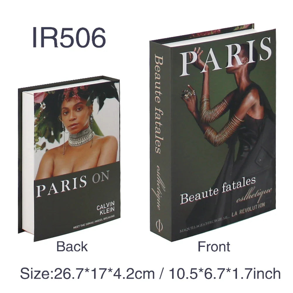 Fashion-Inspired Faux Book Storage Boxes – Elegant Decorative Accents for Home & Office
