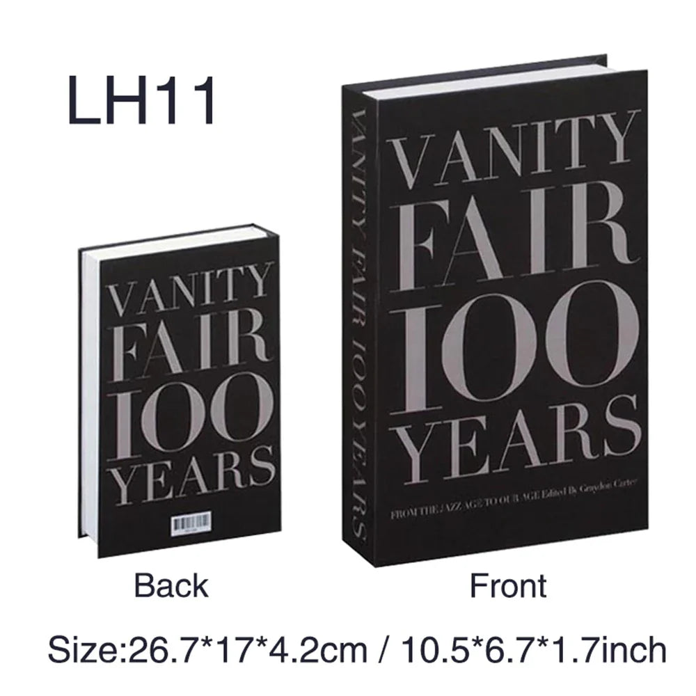 Fashion-Inspired Faux Book Storage Boxes – Elegant Decorative Accents for Home & Office