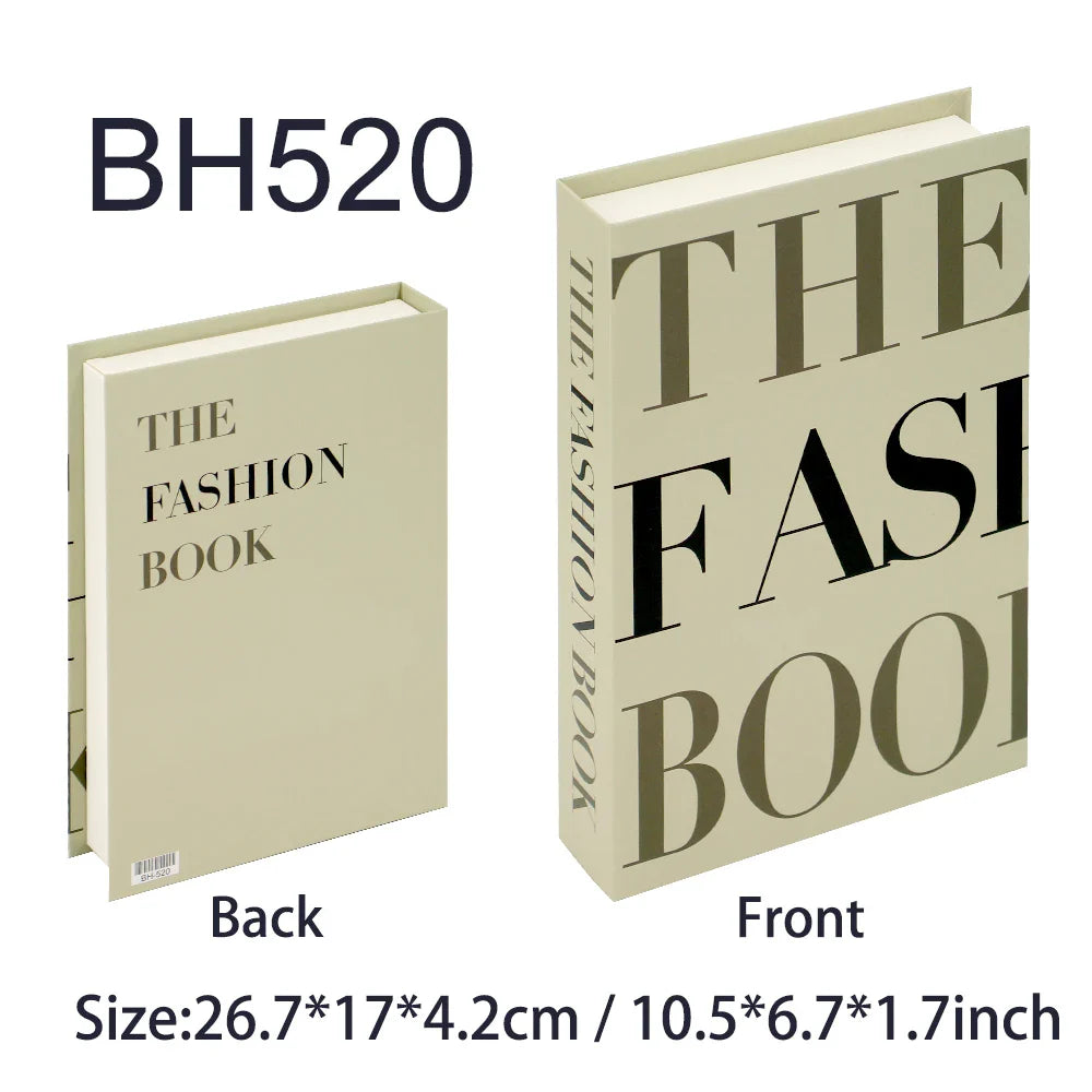 Fashion-Inspired Faux Book Storage Boxes – Elegant Decorative Accents for Home & Office