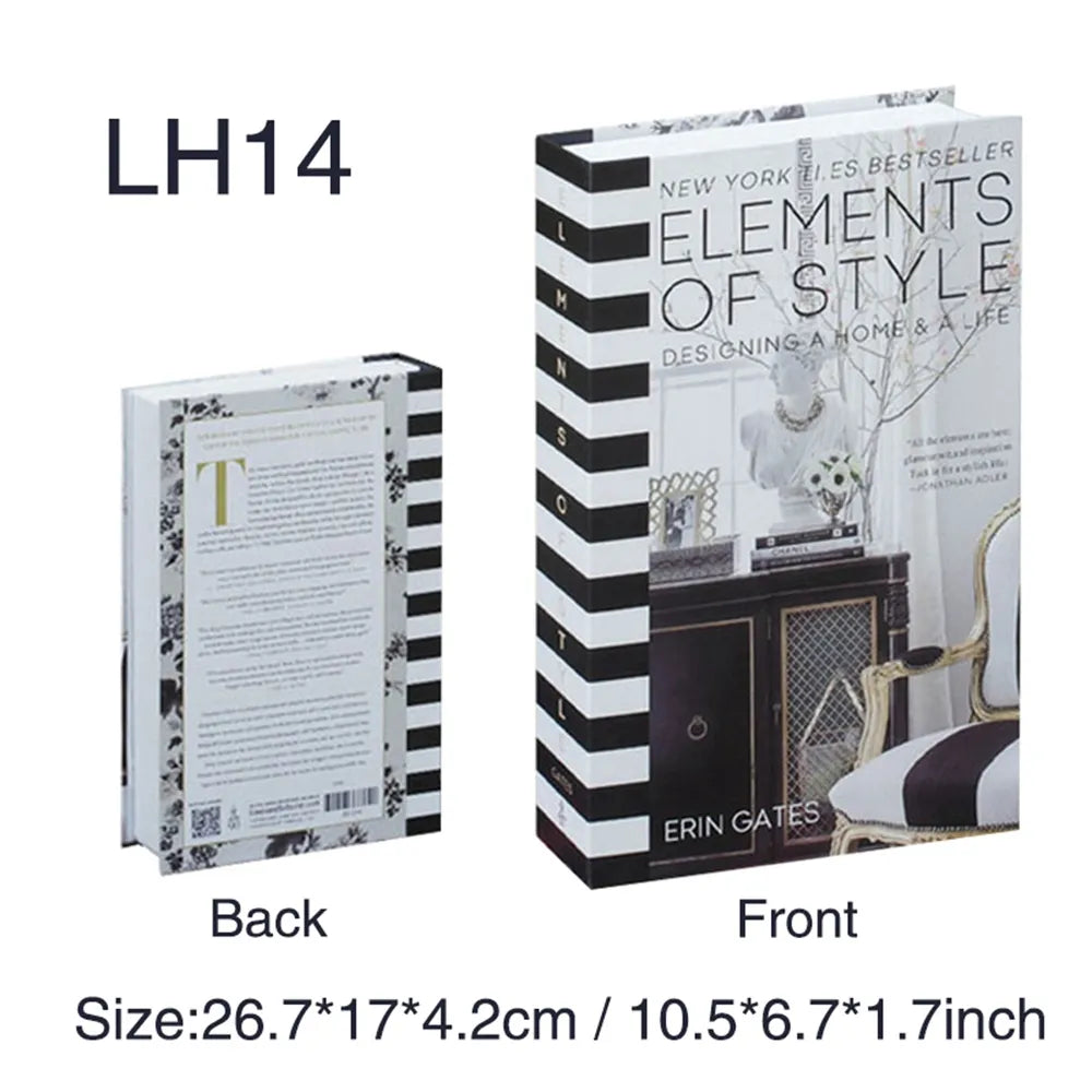 Fashion-Inspired Faux Book Storage Boxes – Elegant Decorative Accents for Home & Office