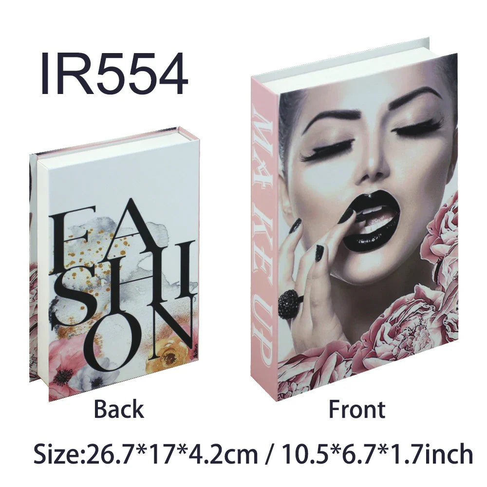 Fashion-Inspired Faux Book Storage Boxes – Elegant Decorative Accents for Home & Office