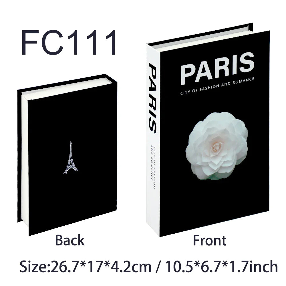 Fashion-Inspired Faux Book Storage Boxes – Elegant Decorative Accents for Home & Office