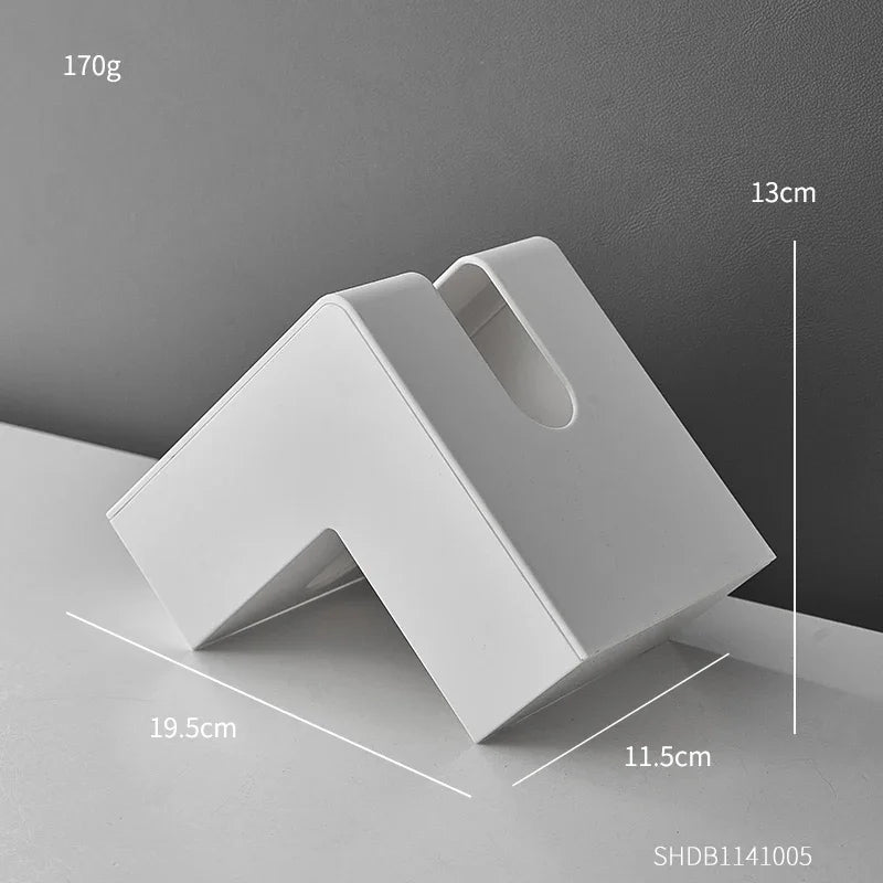 Modern Right-Angle Tissue Box – Minimalist L-Shaped Design for Home & Office