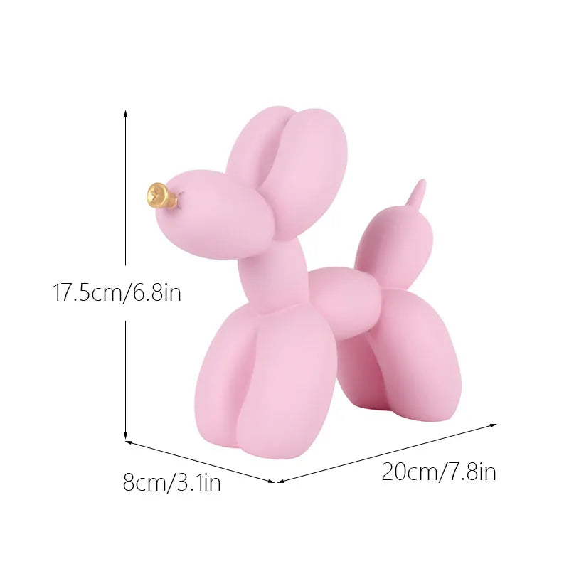 Colorful Balloon Dog Figurines – Artistic Resin Sculptures for Modern Home & Office Décor