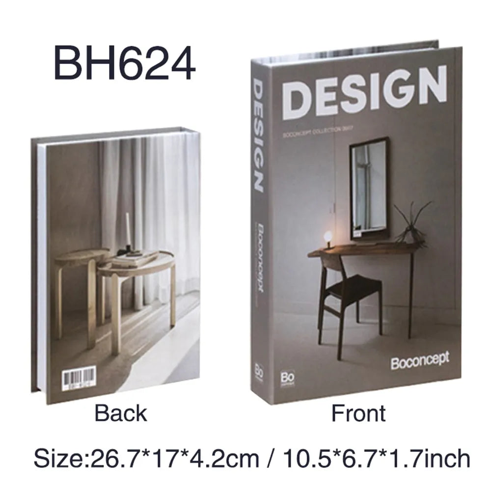 Fashion-Inspired Faux Book Storage Boxes – Elegant Decorative Accents for Home & Office