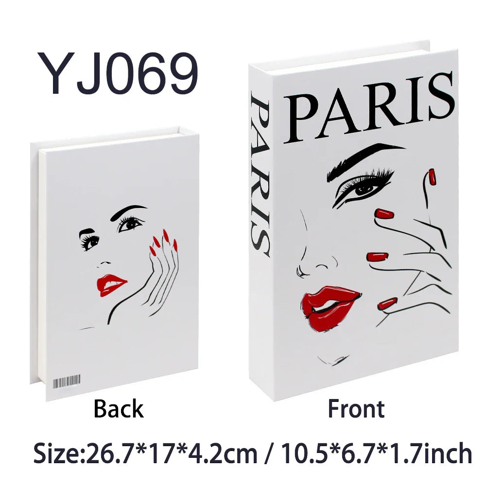 Fashion-Inspired Faux Book Storage Boxes – Elegant Decorative Accents for Home & Office