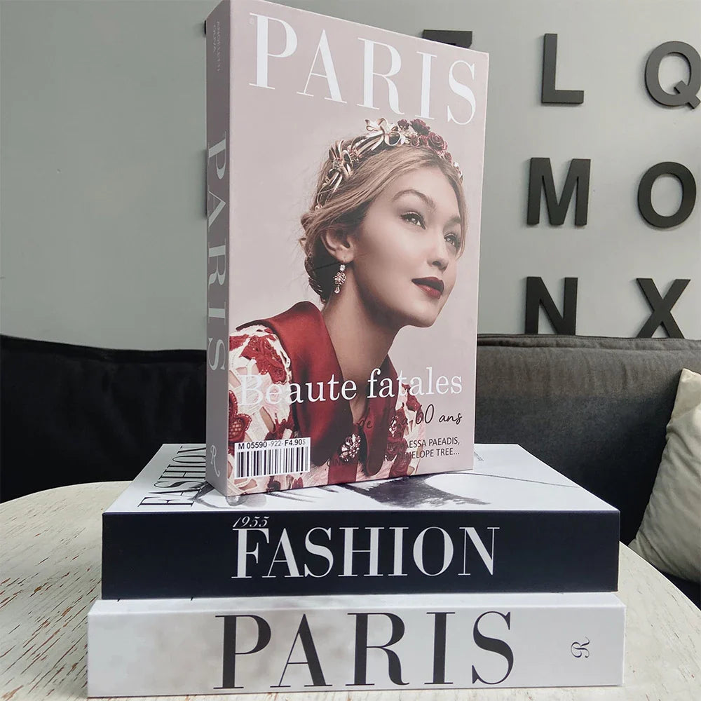 Fashion-Inspired Faux Book Storage Boxes – Elegant Decorative Accents for Home & Office
