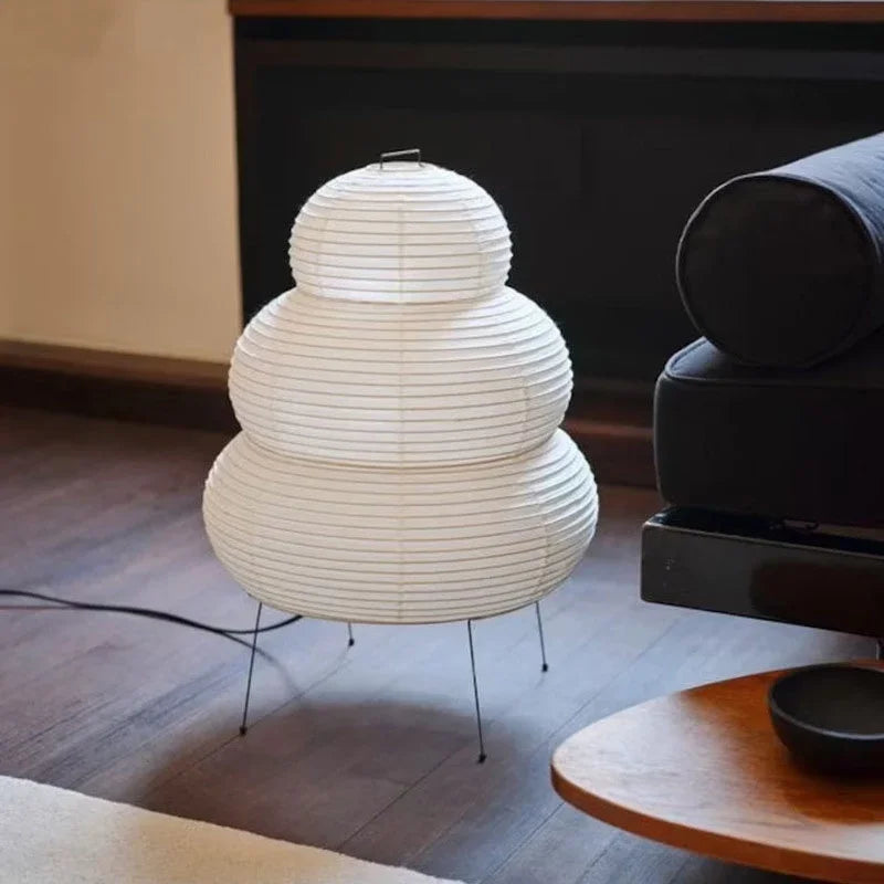 Minimalist Rice Paper Table Lamp – Soft Ambient Lighting for Home & Office