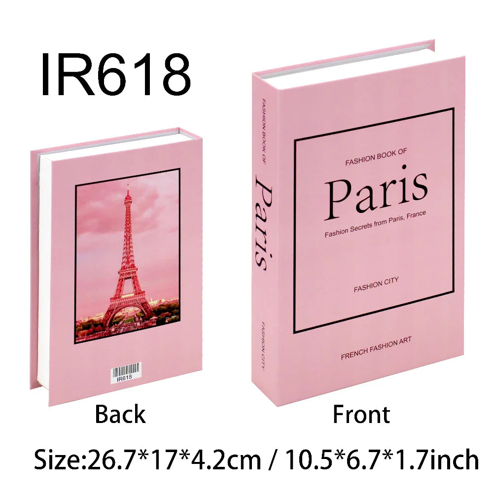 Fashion-Inspired Faux Book Storage Boxes – Elegant Decorative Accents for Home & Office