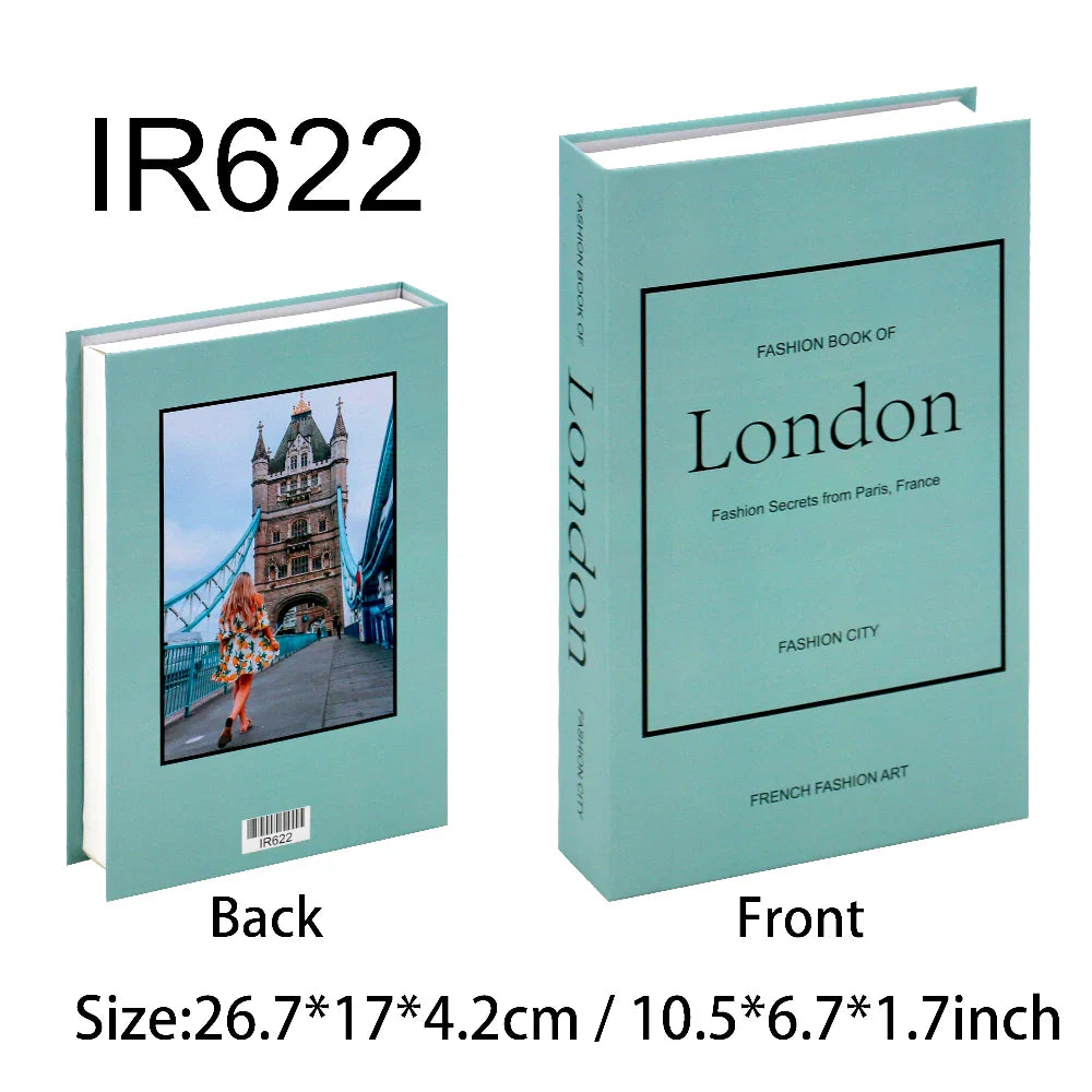 Fashion-Inspired Faux Book Storage Boxes – Elegant Decorative Accents for Home & Office